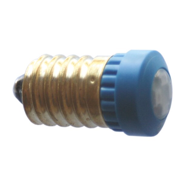 LED-Lampe 16x33mm mit 4 SMD-Chip E14 24-28VAC/DC Streulinse mit BG Blau 37523